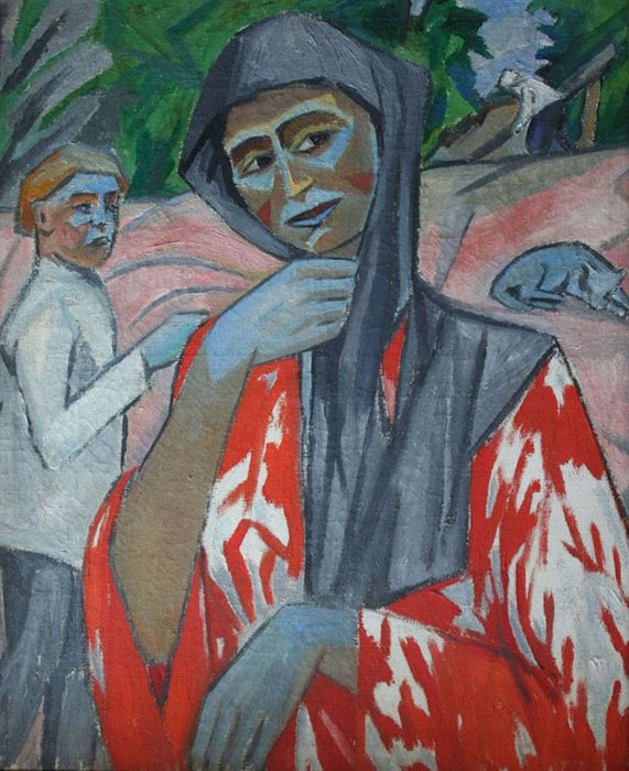 Проходящая женщина (1909 г). Михаил Ларионов.jpg