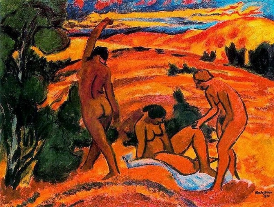 Статья 57 (2.1) Герман Макс Пехштейн. «Три женщины на фоне пейзажа», 1911.jpg