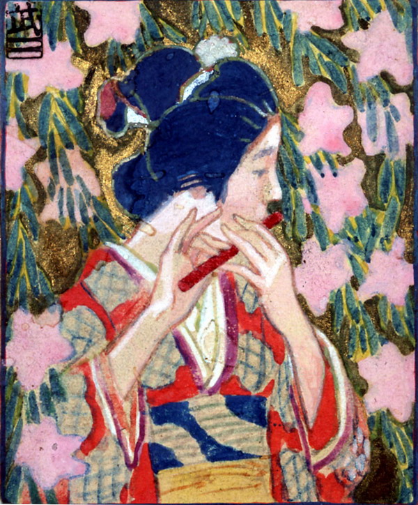 Фудзисима Ткэдзи.Три музыкальных звучания.Флейта (1901 - 1905).jpg