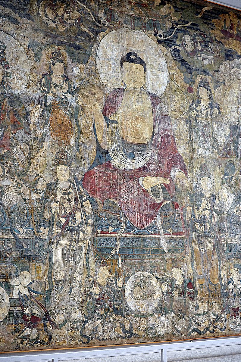 1309 юань_Paradise_of_Bhaisajyaguru__Buddha_wall_mural_in_the_Met_museum.JPG