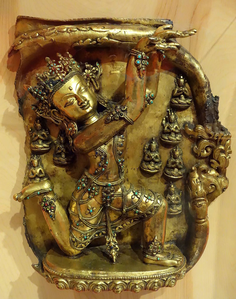 15Frieze_of_Nagaraja,_Tibet,_Densatil,_15th_century,_gilt_bronze_1.JPG