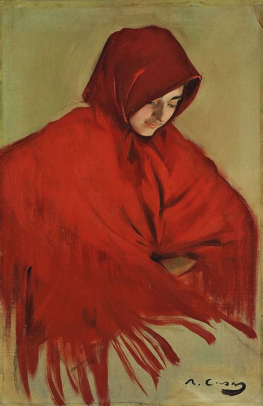 1898 Ramon_Casas_-_Gitanаa_amb_mantó_vermell.jpg