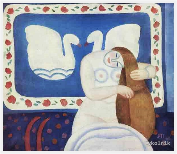 1966 Яблонская Татьяна Ниловна (Россия-Украина, 1917-2005)  «Лебеди» 1966.jpg