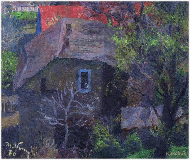 1976 Яблонская Татьяна Ниловна (Россия-Украина, 1917-2005)  «Старый дом» 1976.jpg