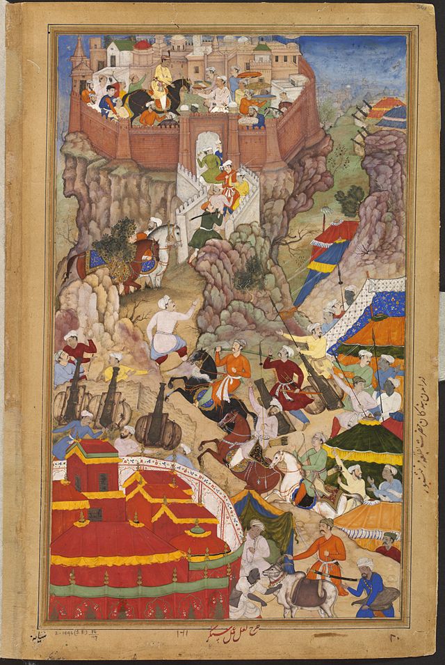 640px-1569-Akbar\'s_entry_into_the_fort_of_Ranthambhor.jpg