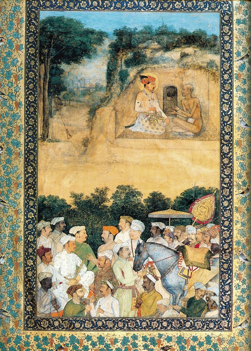 800px-Govardhan._Jahangir_Visiting_the_Ascetic_Jadrup._ca._1616-20,_Musee_Guimet,_Paris.jpg