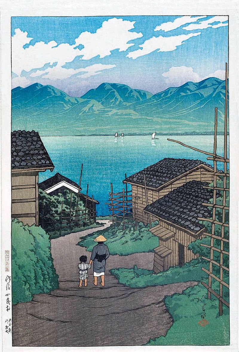 800px-Tabi_miyage_dai_nishū,_Sado_Kamo-mura_by_Kawase_Hasui.jpg