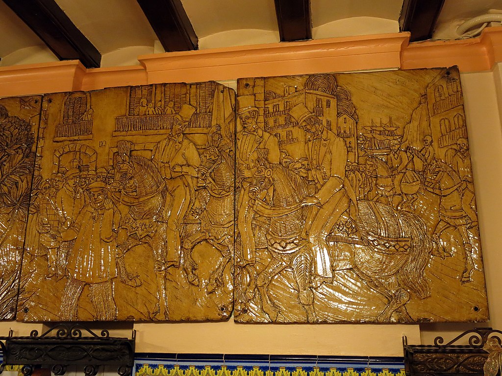 92_Can_Culleretes,_interior,_mural_ceràmic_de_Xavier_Nogués.JPG