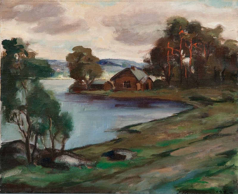 A-Cabin-by-the-Lake-Jalmari-Ruokokoski-Oil-Painting.jpg