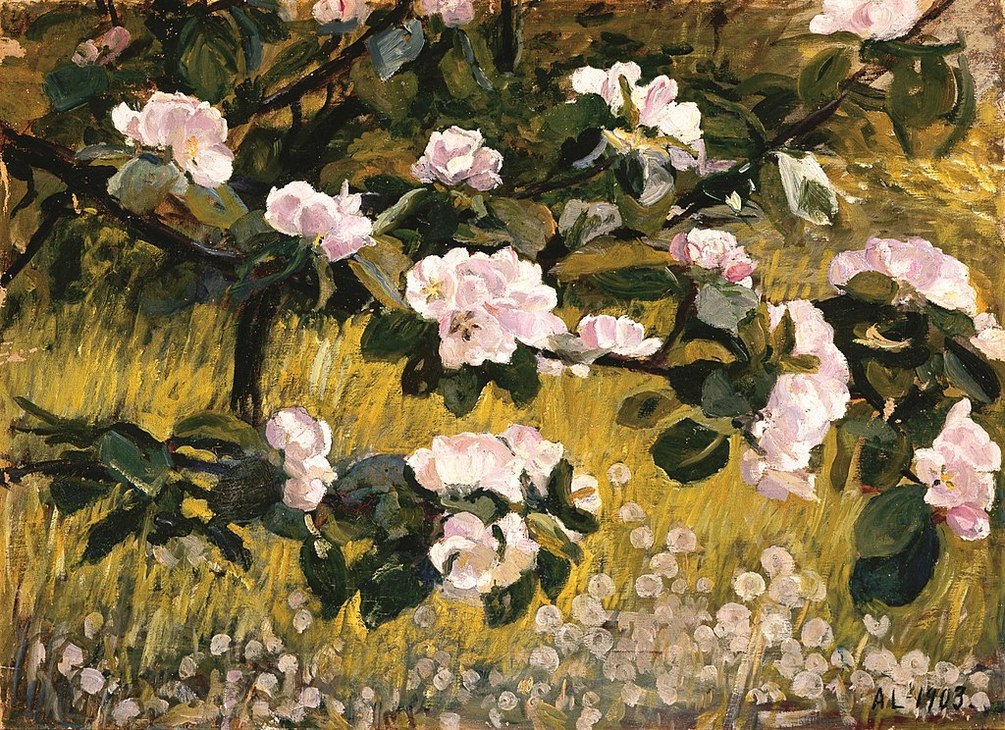 Alhed_Larsen,_Blomstrende_æbletræ,_1903,_prаivateje.jpg