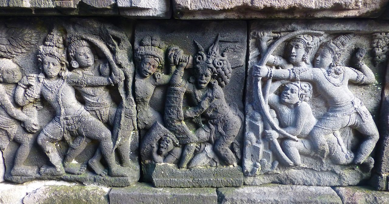 Candi_Prambanan_-_054_Fighting,_Brahma_Temple_(12042169976).jpg