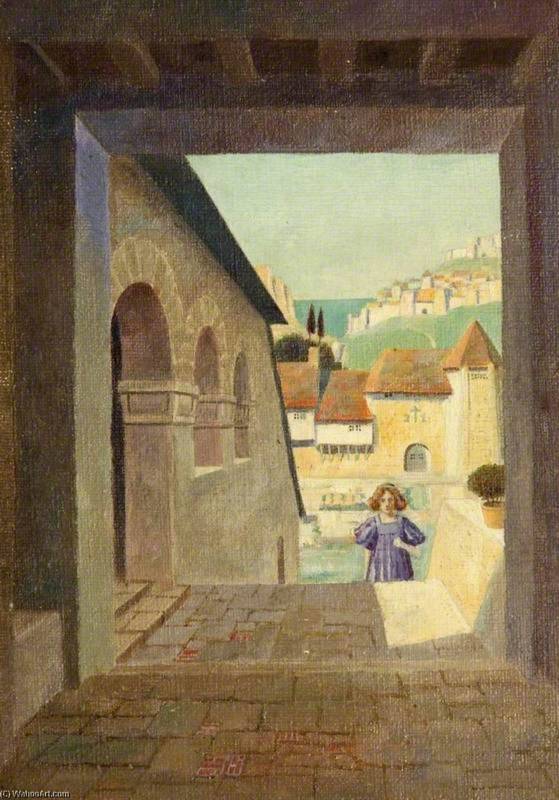 Charles-Paget-Wade-Girl-Ascending-a-Staircaseп-in-a-Walled-Town.jpg