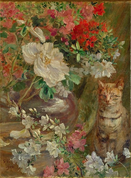 Flowers_and_Cat_by_Kuroda_Seiki_(Aichi_Prefectural_Museum_of_Art).jpg