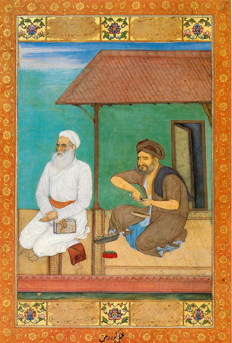 Govardhan._Shaikh_Hosein_Jami_and_Attendant._1620-25,_.jpg
