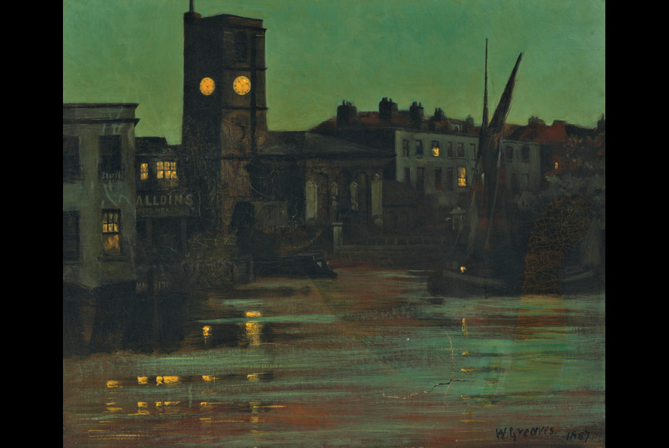 Greaves  Clock Tower At Dusk, Chelsea 1867Reach 2500-3500.jpg
