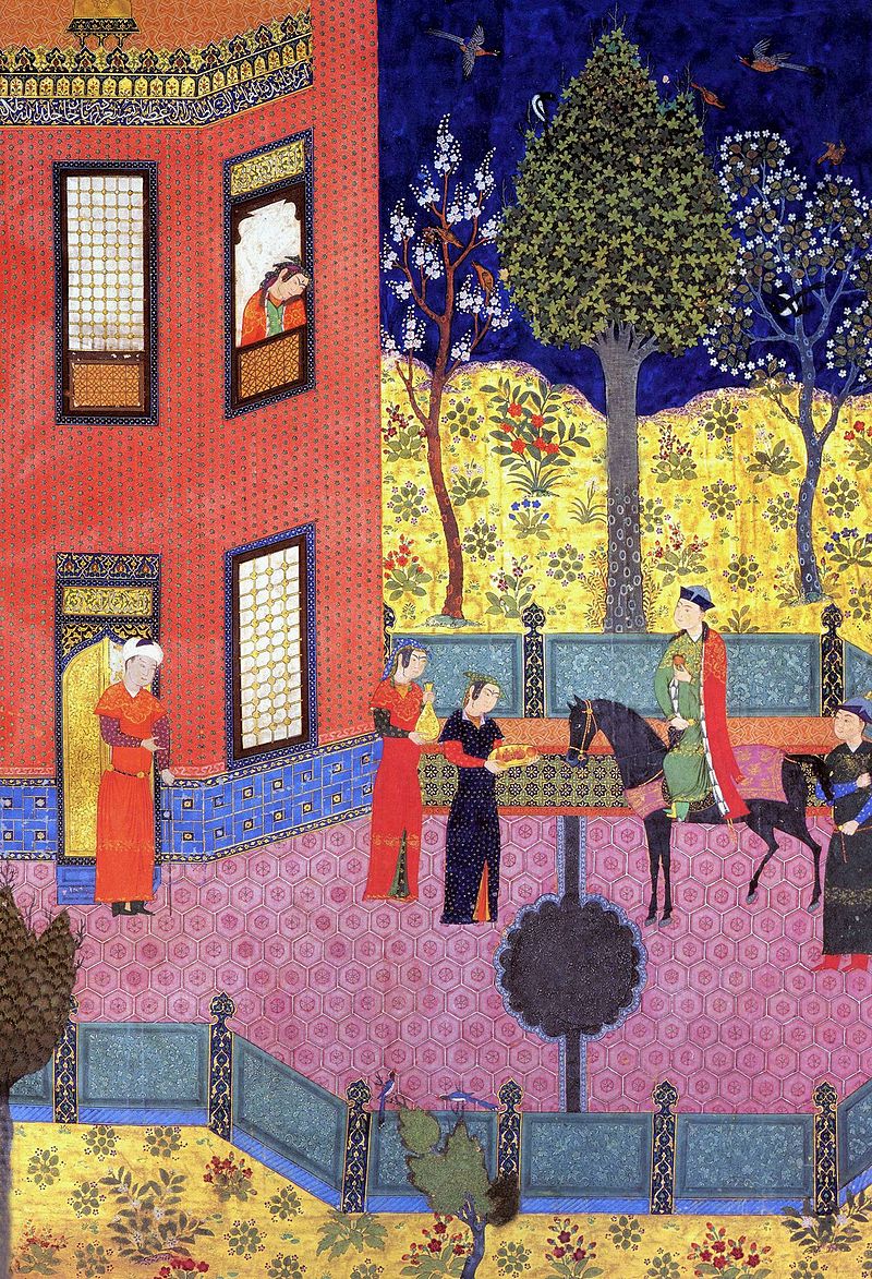 Gulnar_sees_Ardashir_and_falls_in_love_with_him._Baysungur's_Shahnama,_1430._T.jpg