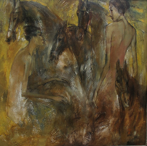 Hua Thanh Binhnude-and-horses-125x125-oil-on-canvas.jpg