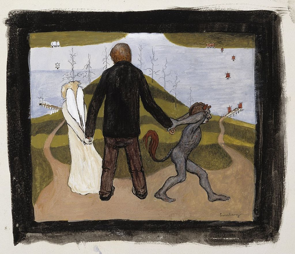Hugo_Simberg_-_Tienhaarassa_(1896).jpg