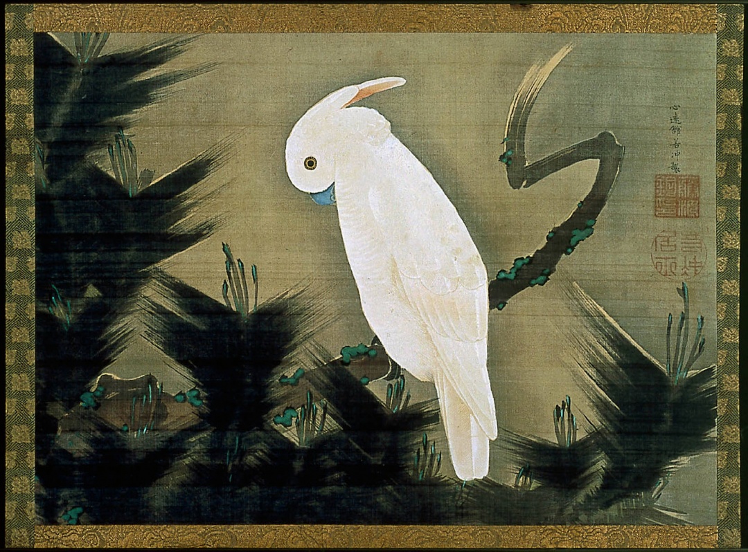 Ito-Jakuchu-White-Cockatoo-on-a-Pine-Branch-18th-Century-painting-artwork-print.jpg