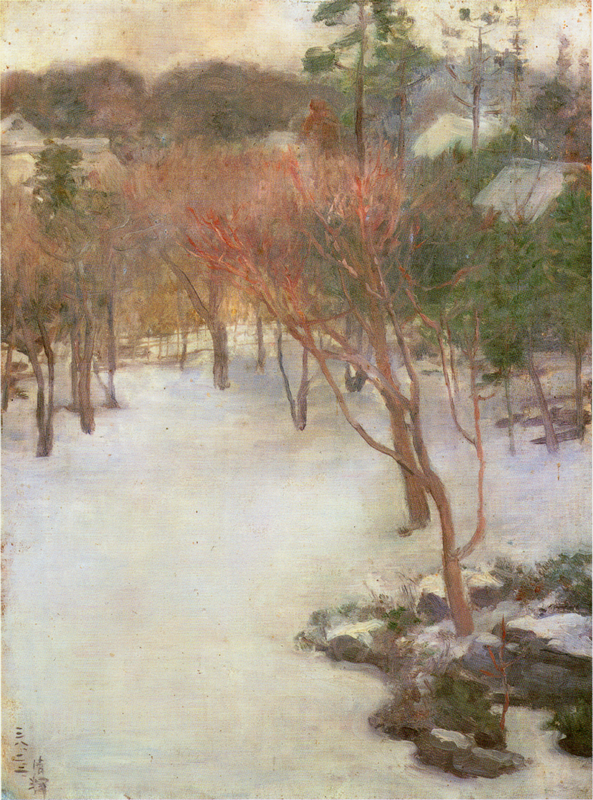 KurodaSeiki-1905-Snow_in_Gardenп.png