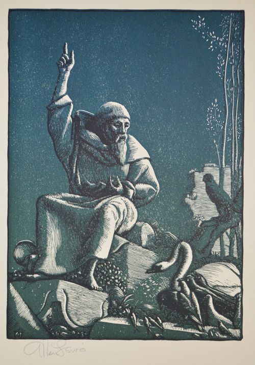 Lewis-+St.+Francis+Preaching.jpg