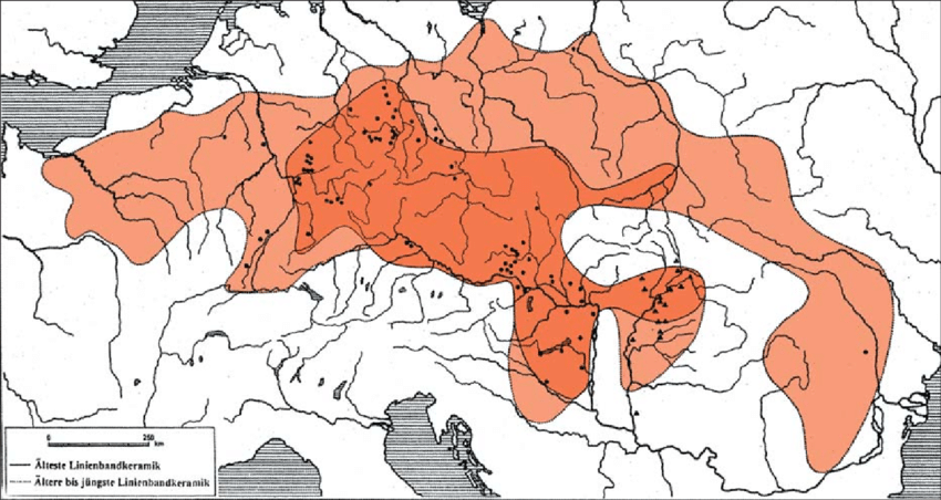 Linear Pottery cultureDistribution-of-sculpture-from-the-Linear-Pottery-.png