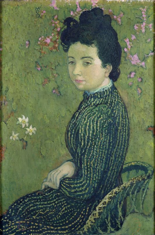 Maurice Denis - Portrait of Eva Meurier in a Green Dress 1891  - (MeiрsterDrucke-136908).jpg