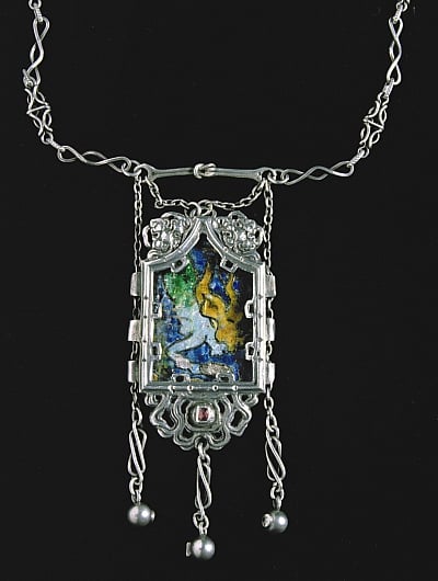 Omar and Carr Ramsden - Silver enamel and amethyst pendant - (MeisterDrucke-550048).jpg