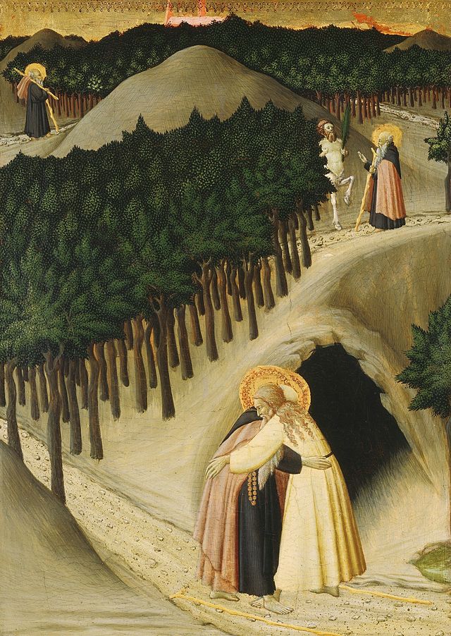 Osservanza_Master._The_Meeting_of_Saint_Anthony_and_Saint_Paul._1430-35,_Washington_NGA.jpg