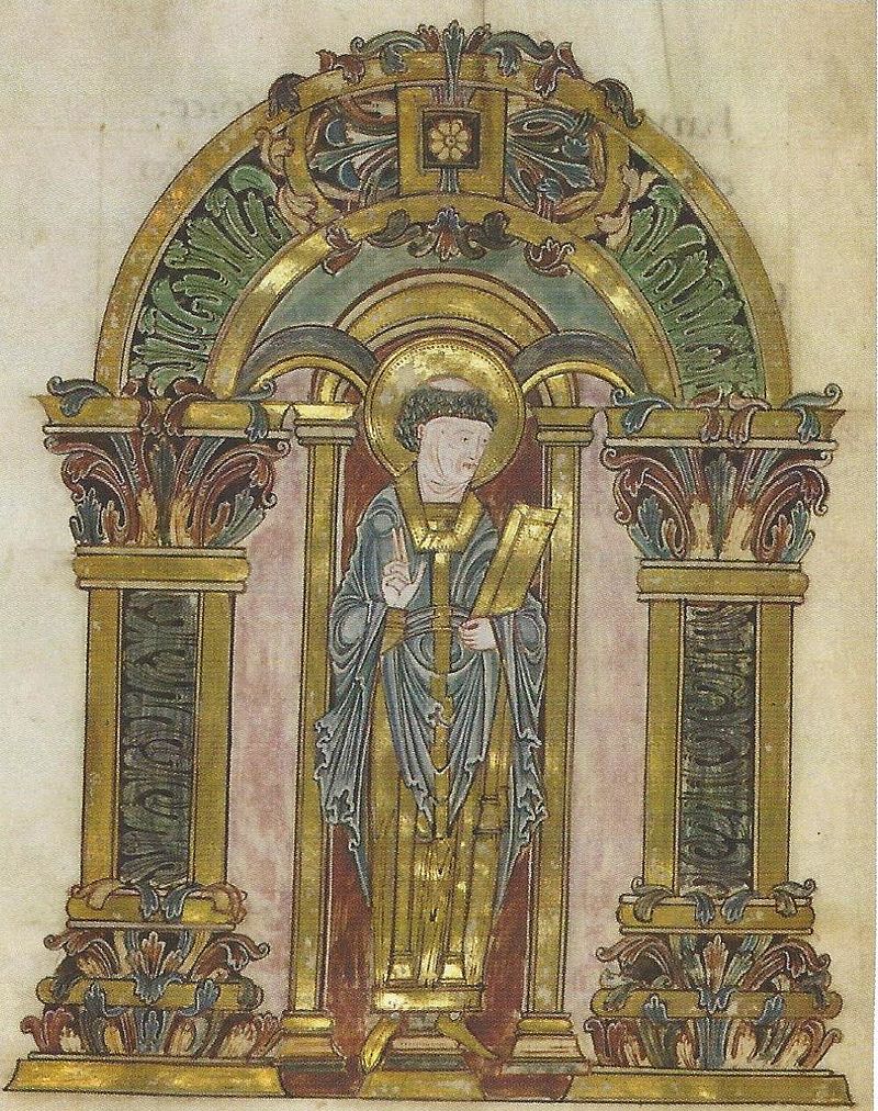 St_Swithun,_Benedictional_of_Æthelwold,_London,_BL,_Ms_Add._19598,_Fol_90V.jpg