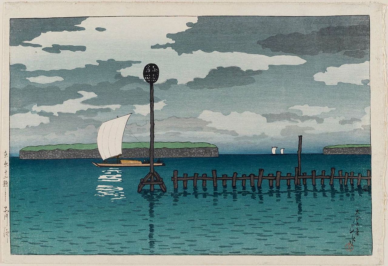 Tōkyō_jūnidai,_Shinagawa_oki_by_Kawase_Hasui.jpg