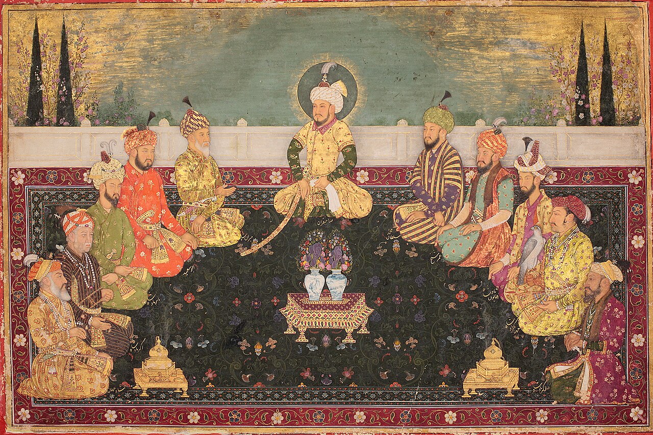 The_Rulers_of_the_Mughal_Dynasty_from_Babur_to_Awrangzeb,__Ancestor_Timur,_India,_circa_1707–12_.jpg