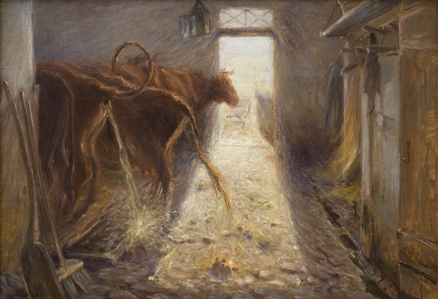 Theodor_Philipsen_-_Cowshed_on_the_Island_of_Saltholm_-_KMS3333_-_Statens_Museum_for_Kunst.jpg