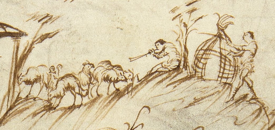 Utrechts-Psalter_CANTICUM-2_shephard_blowing_horn.jpg