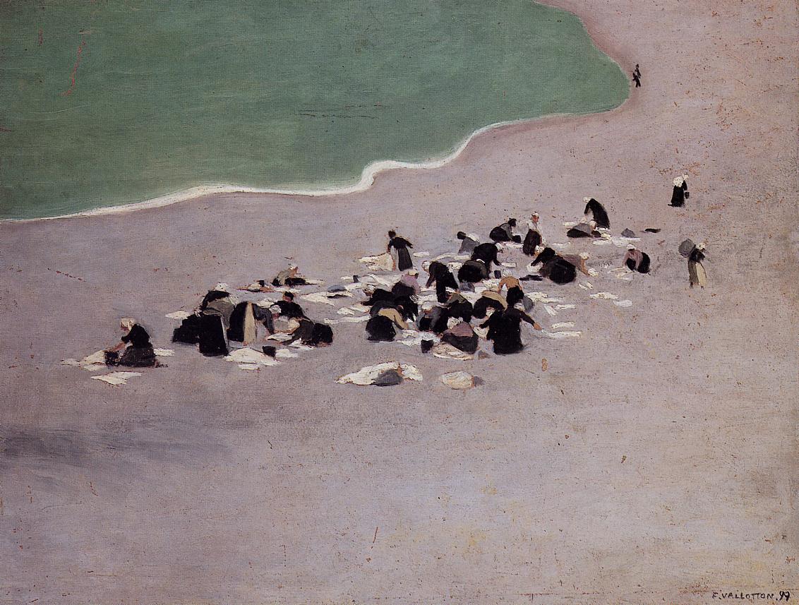 Washerwomen at Etretat (also known as Woman Drying Laundry on the Beach), 1899.jpeg